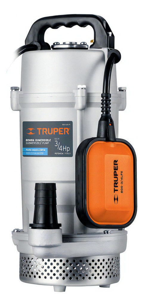 [TR-BOS-3/4LPX] Bomba Sumergible Metálica P/agua Limpia Uso Rudo 3/4 Hp Truper Bos-3/4lpx