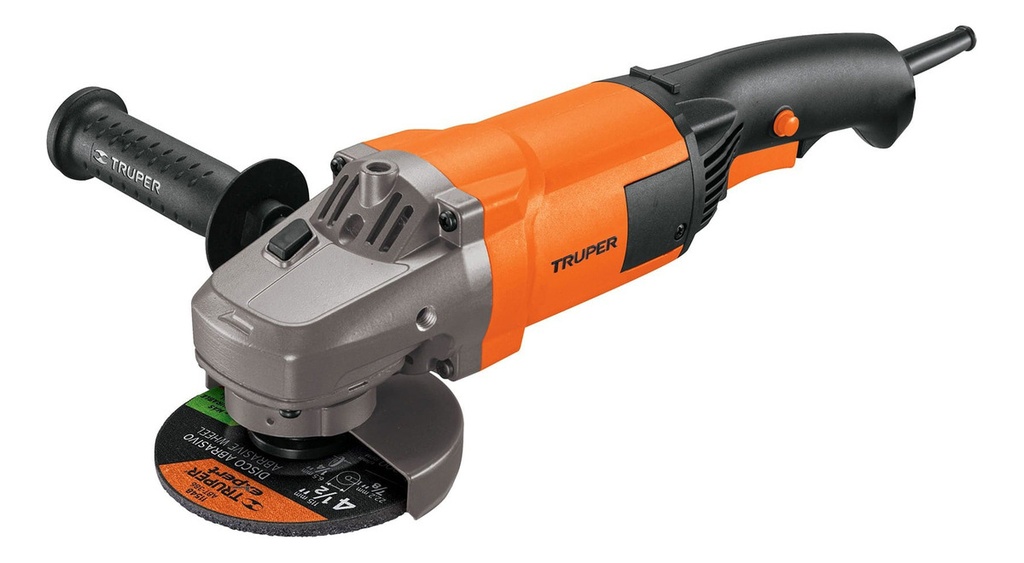 Esmeriladora Angular Truper Esma-4-1/2a10 De 60 Hz Color Naranja 1300 W