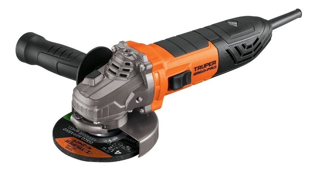 [TR-ERGO-4580] Esmeriladora Angular 4 1/2" 850w Truper Ergo-4580 Color Naranja Frecuencia 60 Hz
