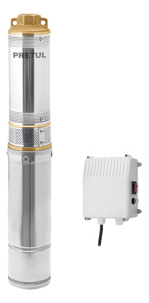 [TR-BOS-1/2LMP] Bomba Agua P/pozo Profundo 1/2 HP Agrícola Pretul Bos-1/2lmp Color Plateado