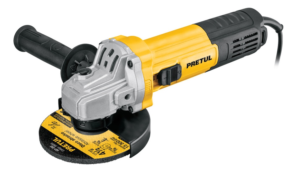 Esmeriladora Angular 4-1/2' 550 W Pretul Esma-4-1/2p5 Color Amarillo Frecuencia 60 Hz