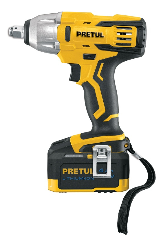 Llave De Impacto Inalámbrica 1/2'' , 20 V, Pretul Limi-20p Color Amarillo Frecuencia 60hz