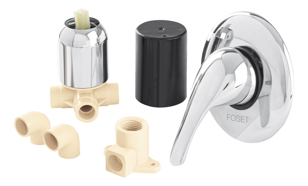 Kit Instalación P/regadera 1/2'' Monomando Foset Cpvc-kit-m