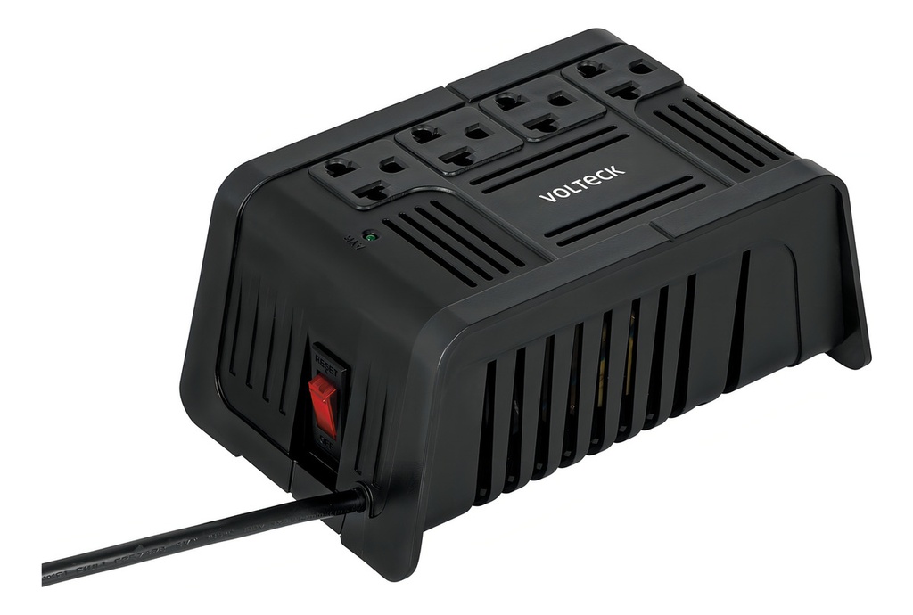 Regulador De Voltaje, 800 Va/400 W 4 Contactos Color Negro Volteck Rv-800