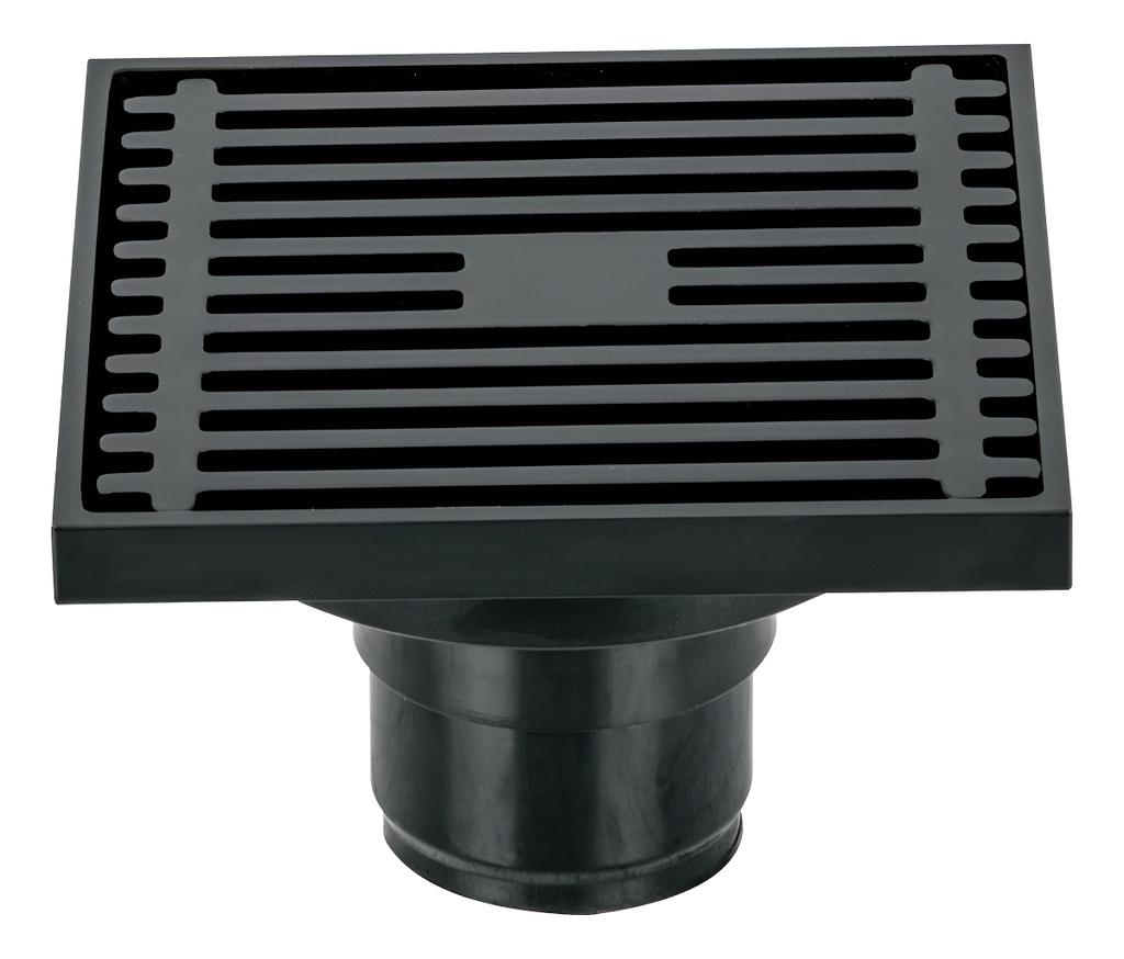 Coladera Resumidero 4x4'' Latón Foset Rs-801m Negro