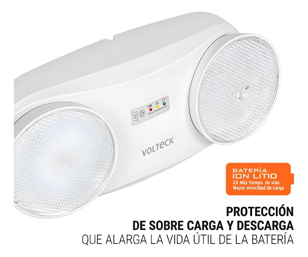Lámpara de Emergencia Dirigible 24 LED 170 Lm Color Blanco Volteck Lae-24d