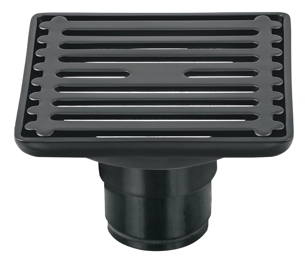 Coladera Resumidero 4x4'' Acero Inoxidable Foset Rs-701m Negro