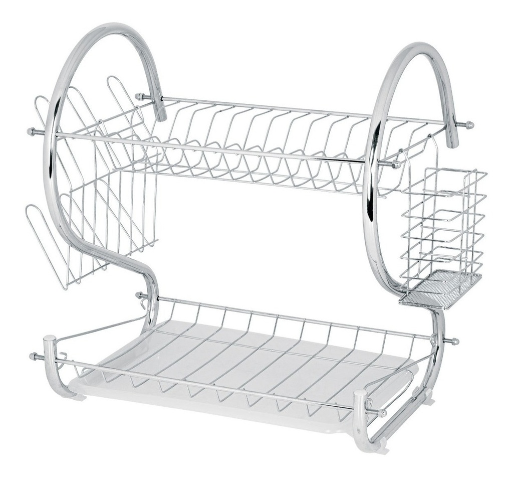[TR-ETR-2] Foset Etr-2 Escurridor de Acero 2 Niveles Color Gris