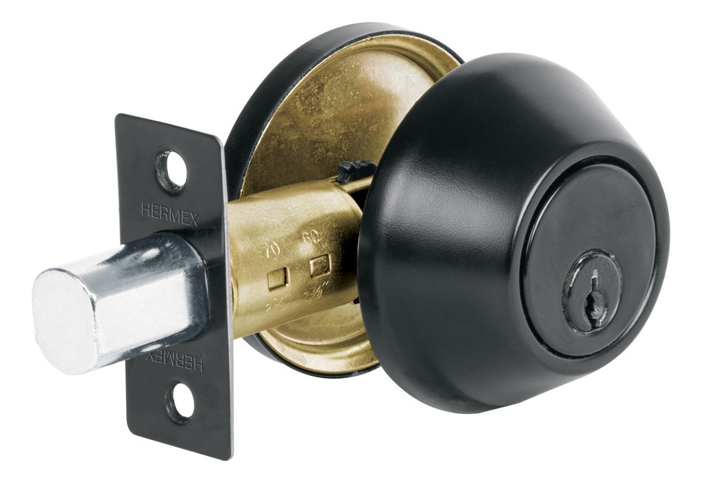 Cerrojo Llave-llave Para Recámara Hermex Cero-62p Negro