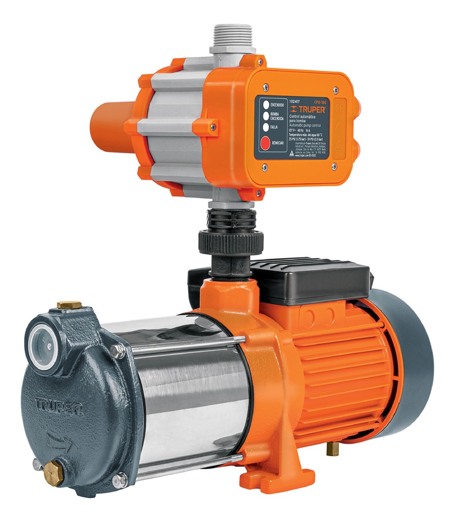 [TR-PREM-1 1/3] Bomba Presurizadora Multietapas 1 1/3 Hp Truper Prem-1 1/3 Hp Con Control
