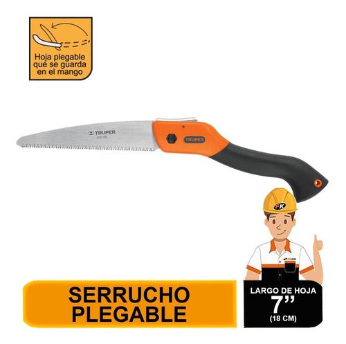 Serrucho Plegable De 7 , Hoja Recta Truper 100197