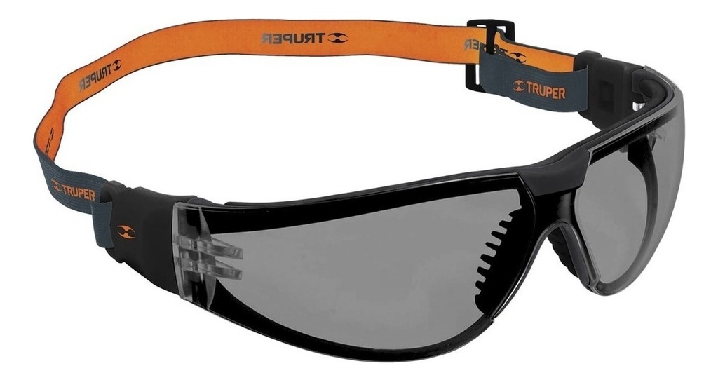 [LEDE-SN-R] Lentes De Seguridad, Gris Con Banda Elástica, Active, Truper