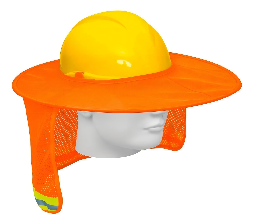 [PROCA-N] Protector Solar Plegable Para Casco, Reflejante 100353 Naranja Truper