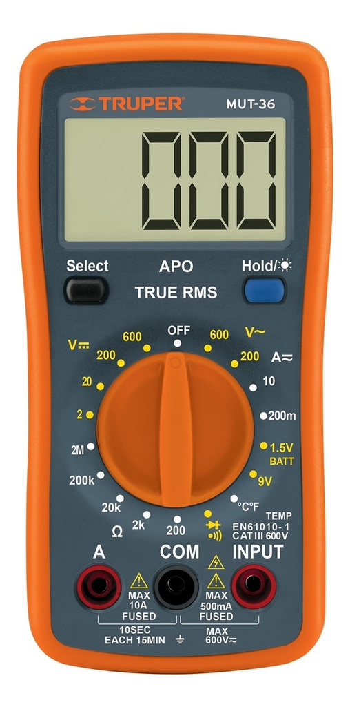 [MUT-36] Multimetro Digital 3 Aaa Truper 100360