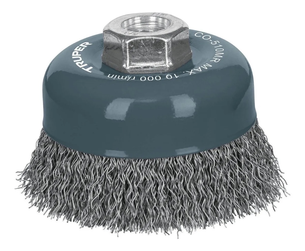 Carda De Copa Alambre Ondulado Fino 4'' Truper 100858