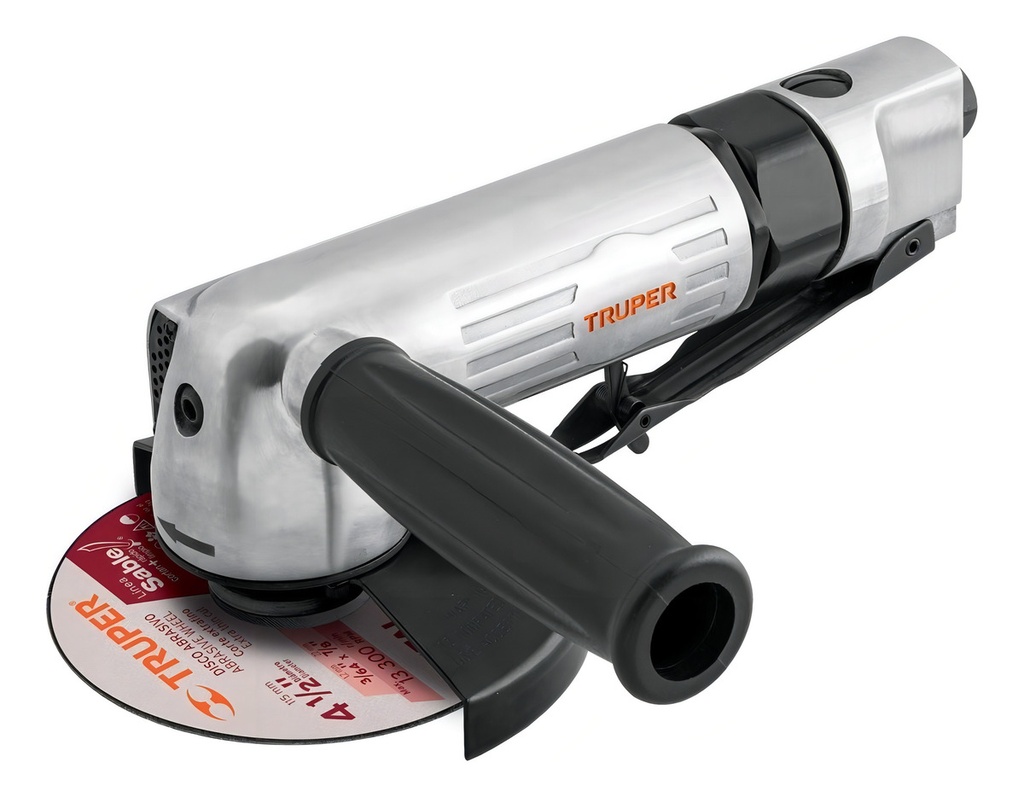 [TPN-875] Esmeriladora Angular Neumática, 4-1/2", Truper 101072 Color Gris Frecuencia 60