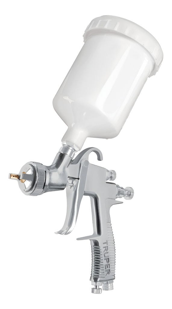 Pistola Eléctrica Para Pintar Gravedad Truper Pipi-450 De 500ml Color Gris 0w