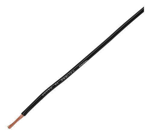Cable Primario, Calibre 14, Rollo 6 M, Truper 101113 Color De La Cubierta Negro