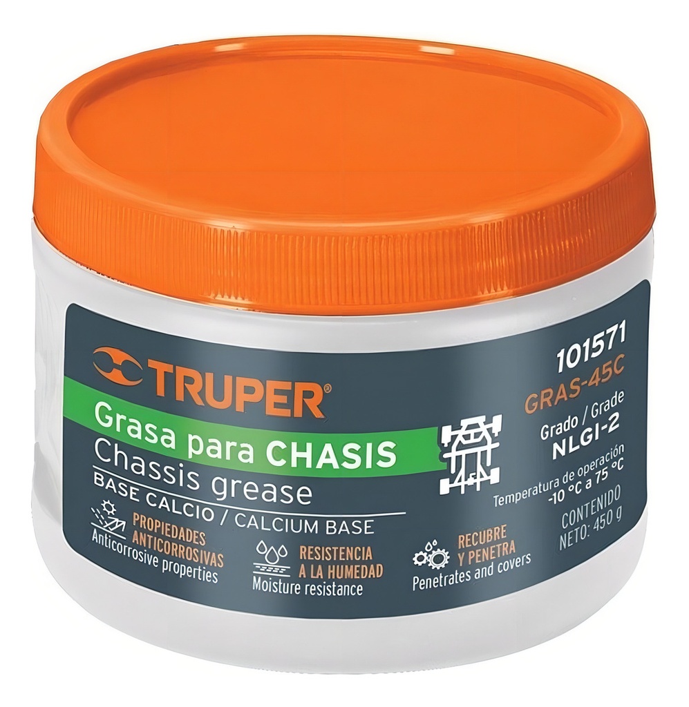 [GRAS-45C] Grasa Lubricante Multiusos Base Calcio 450 Gr Truper 101571
