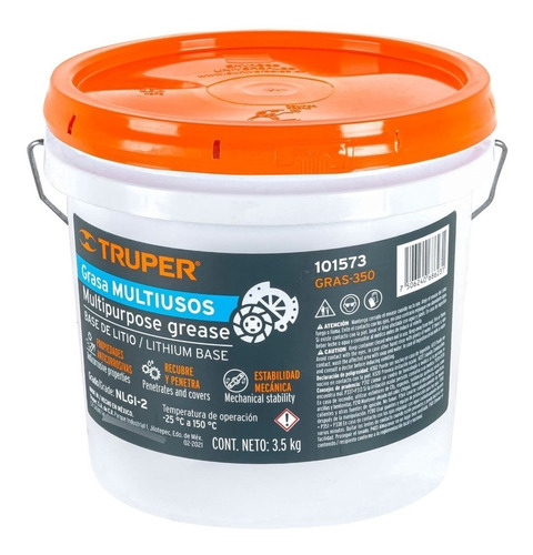 [GRAS-350] Grasa De Litio Multiusos 3.5 Kg, Truper 101573