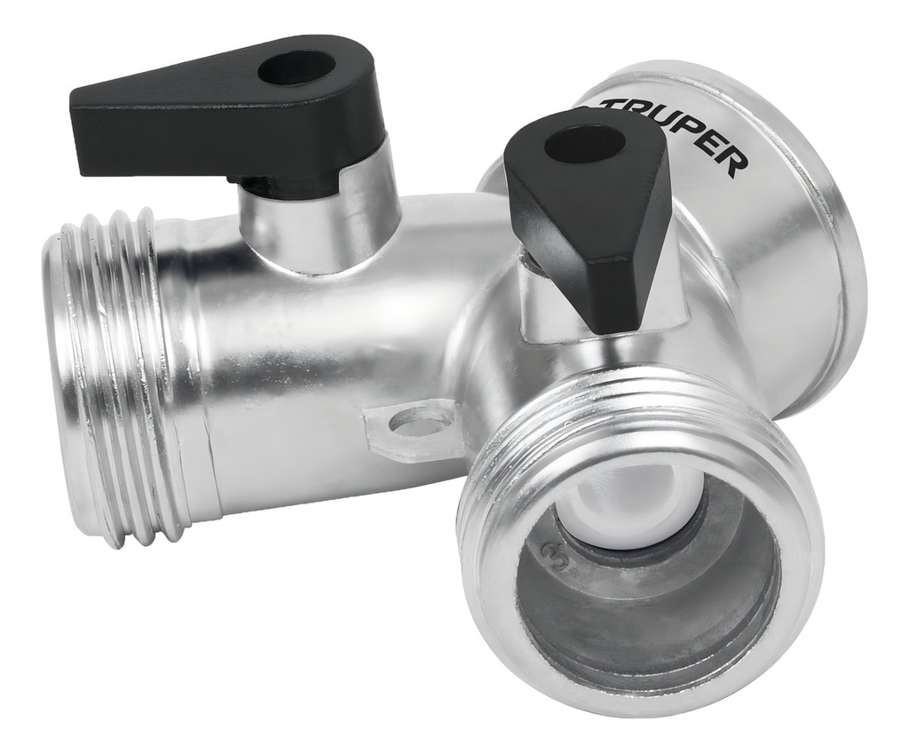 [AD-2] Conector 'y' De Aluminio, Entrada 3/4" Truper 10372 Color Plateado