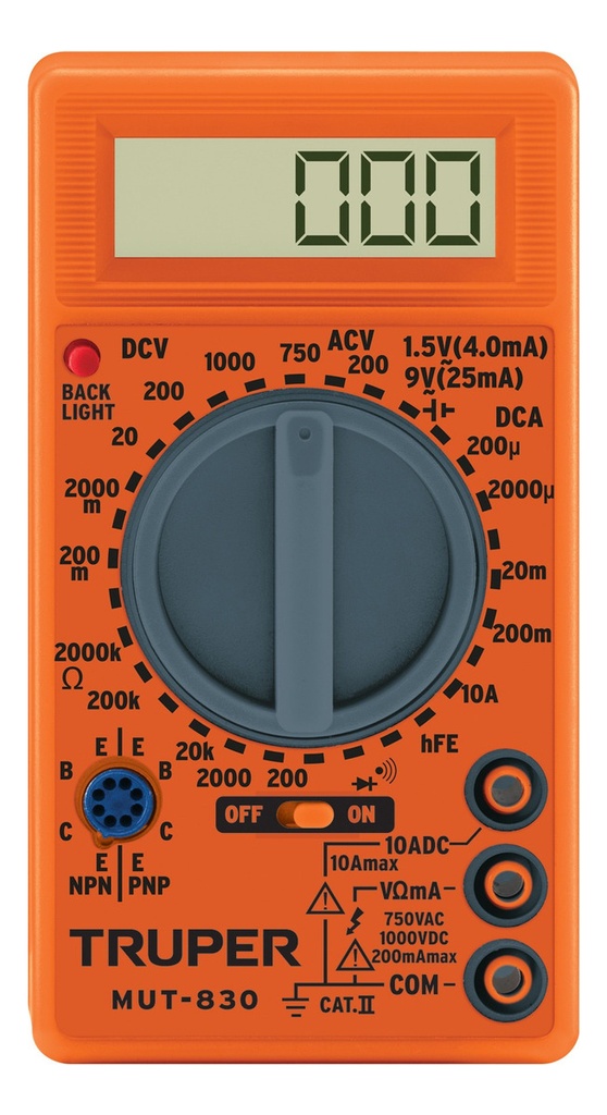[MUT-830] Multímetro Digital Escolar Truper 10400