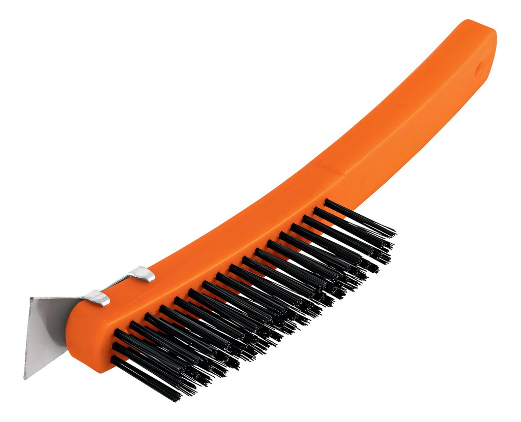 Cepillo Alambre 3x17 Mango Y Espatula Truper 11539