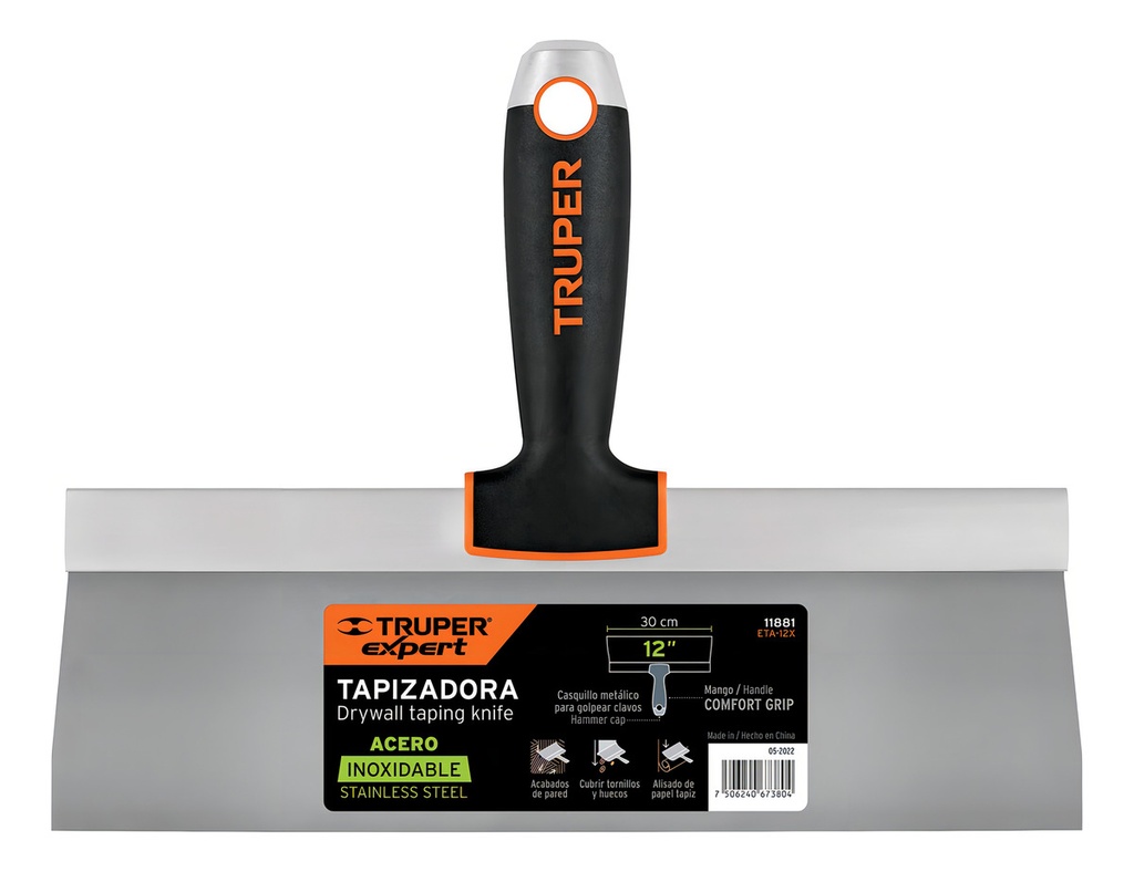 [ETA-12X] Espátula Tapizadora De 12' Acero Inoxidable, Truper Expert