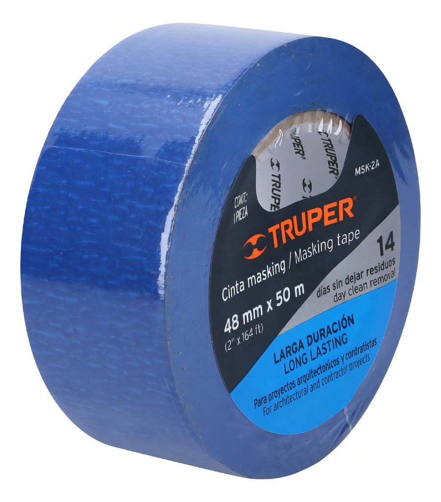 [TR-MSK-2A] Cinta Masking Tape Azul De 2" X 50 M, Truper