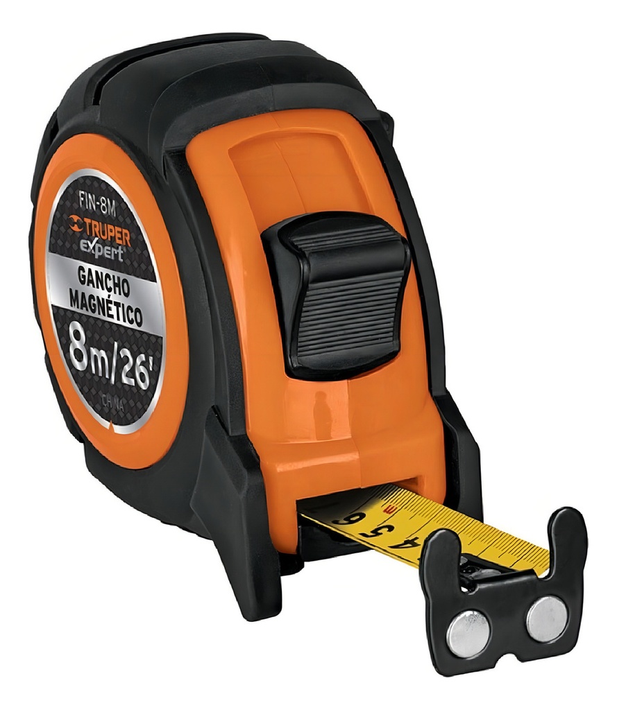 Flexómetro Industrial, 8 M, Cinta 25 Mm, Truper 12696