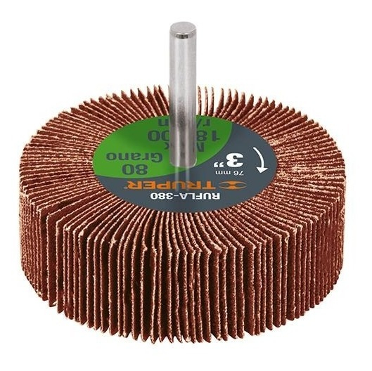 [TR-RUFLA-340] Rueda Flap 3" Grano 40 Truper 13040