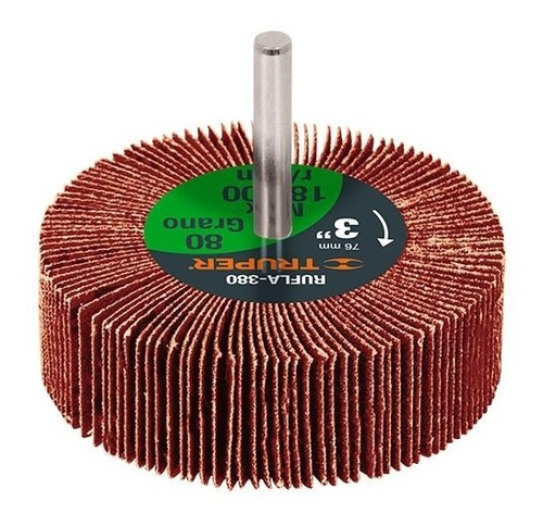 [TR-RUFLA-360] Rueda Flap 3" Grano 60 Truper 13041