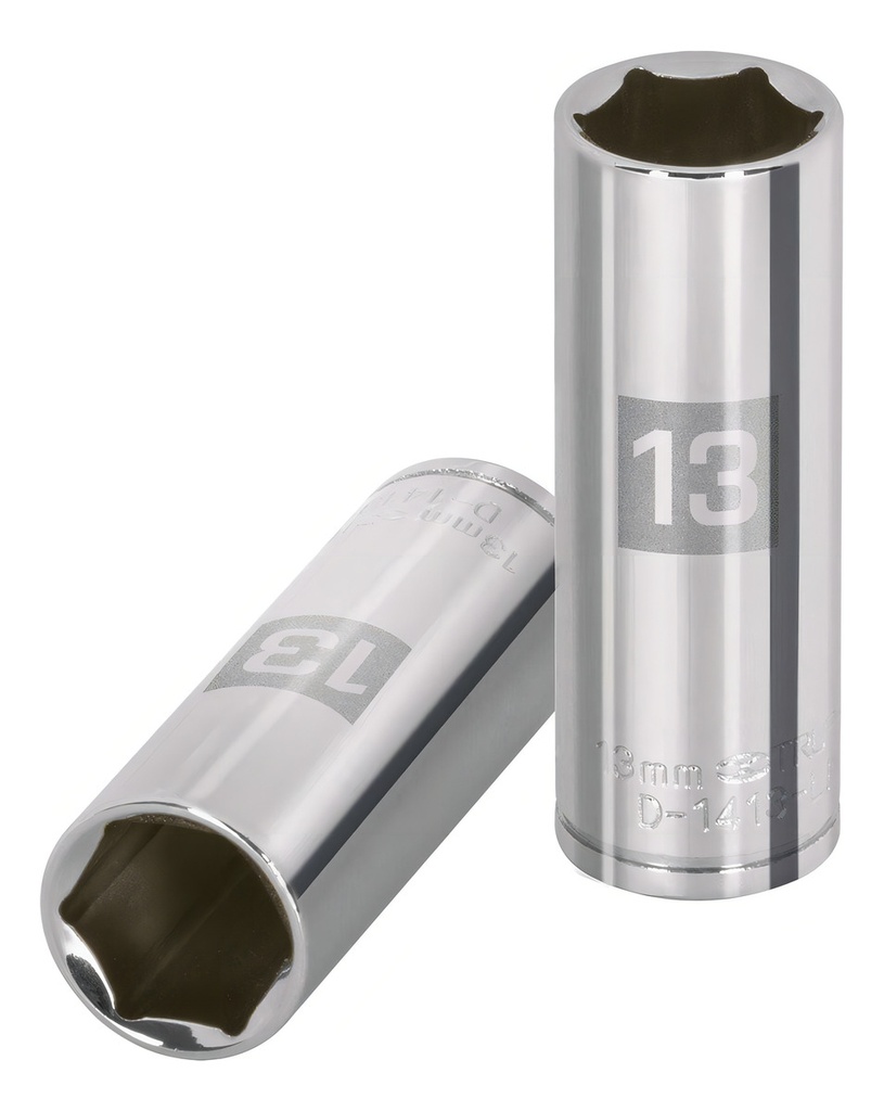 Dado Largo 6 Puntas 13mm Cuadro 1/4´ Biselado Pulido 13207