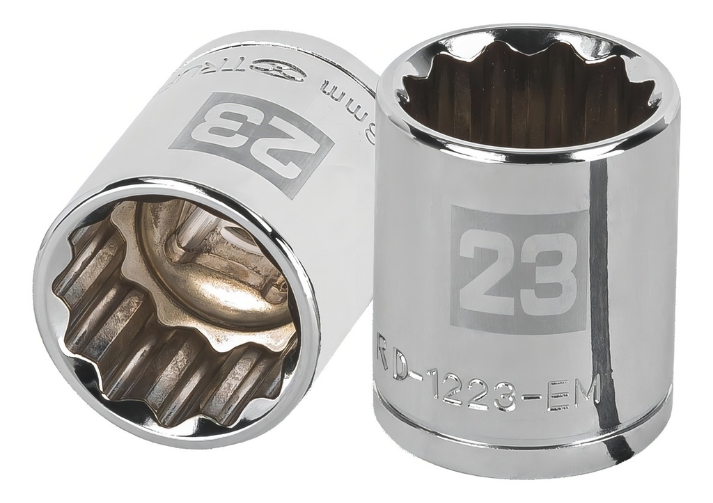 [TR-D-1223-EM] Dado 1/2" 12 Puntas Milimetrico 23 Mm Truper 13537 Color Gris