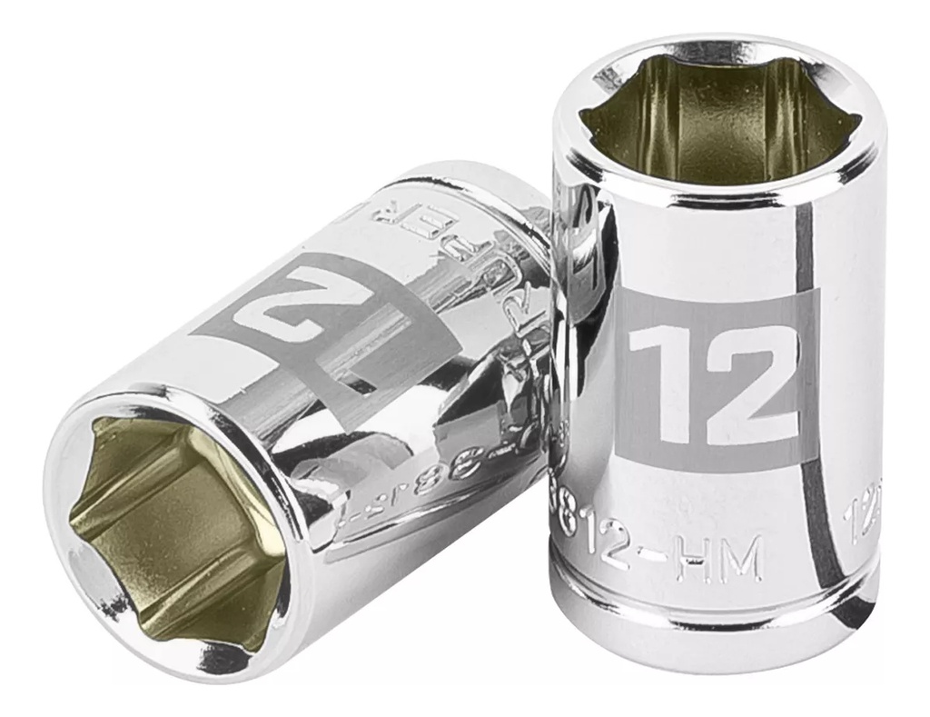 [TR-D-3812-HM] Dado Corto 12mm 6 Puntas Cuadro 3/8puLG Truper