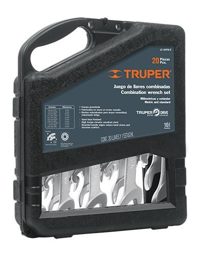 Juego Llaves Combinadas 20 Pz Pulidas Maletín Truper, 13691