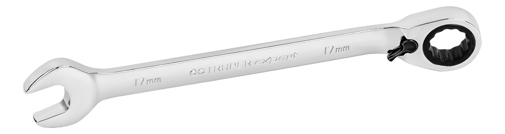 Llave Combinada Con Matraca Reversible 17mm Truper 13728