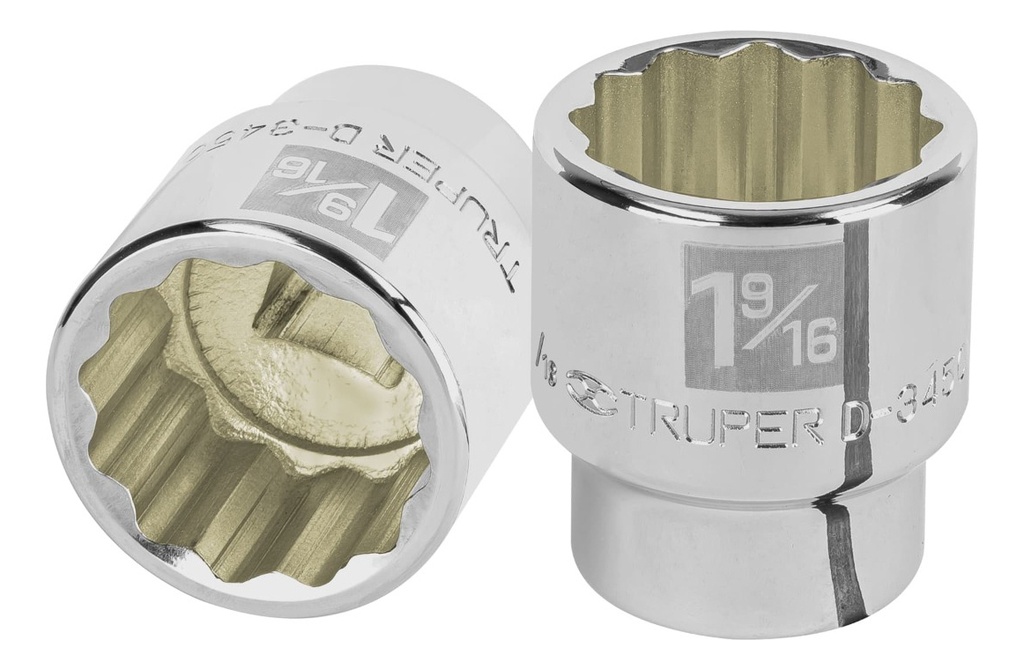 [TR-D-3450] Dado De 1-9/16 , 12 Puntas, Cuadro 3/4 , Truper 13863