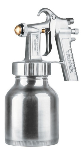[TR-PIPI-210] Pistola P/pintar Baja Presión Pulida, Superior Truper 14036 Color Plateado