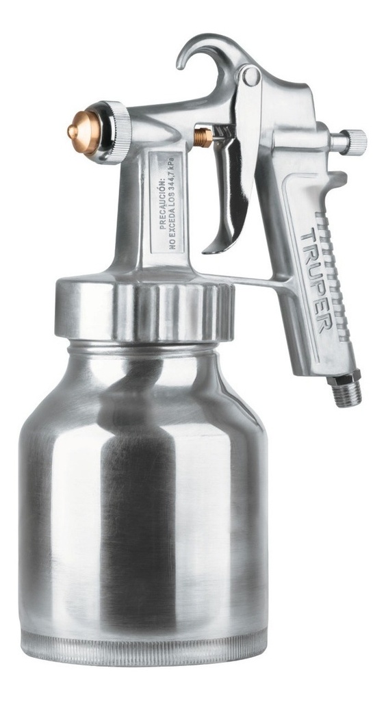 [TR-PIPI-200] Pistola P/pintar Baja Presión Pulida, Inferior Truper 14037 Color Plateado