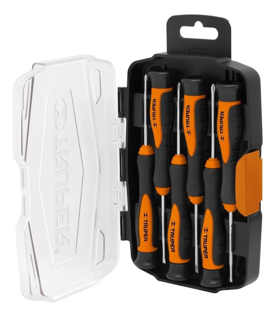 [TR-JOY-6L] Juego Con Desarmadores Largos Precisión 6 Pzas Truper 14156