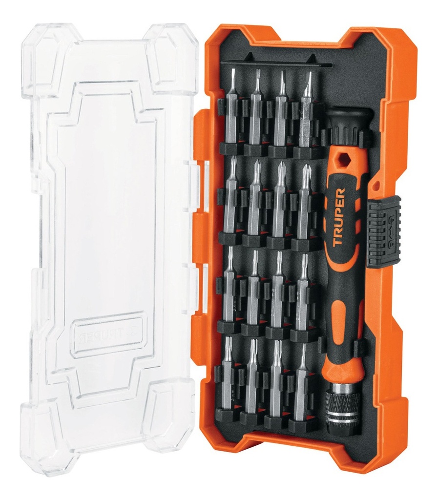 Desarmador De Precisión Con 16 Puntas Intercambiables