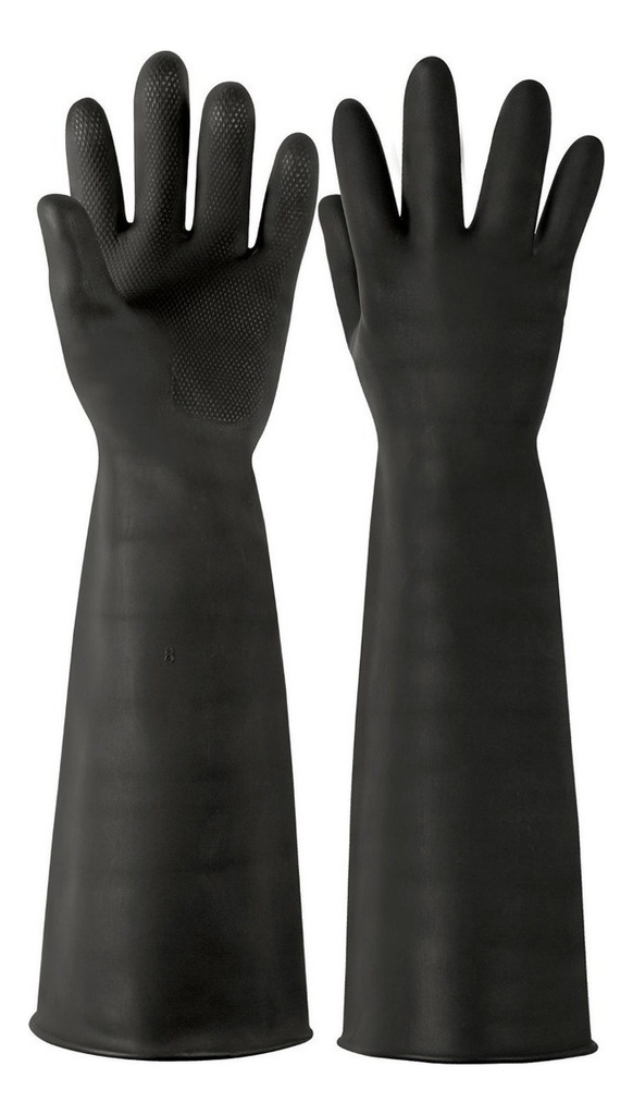 Guantes Latex Limpieza Extralargo Ind. Mediano Truper 14268 Negro