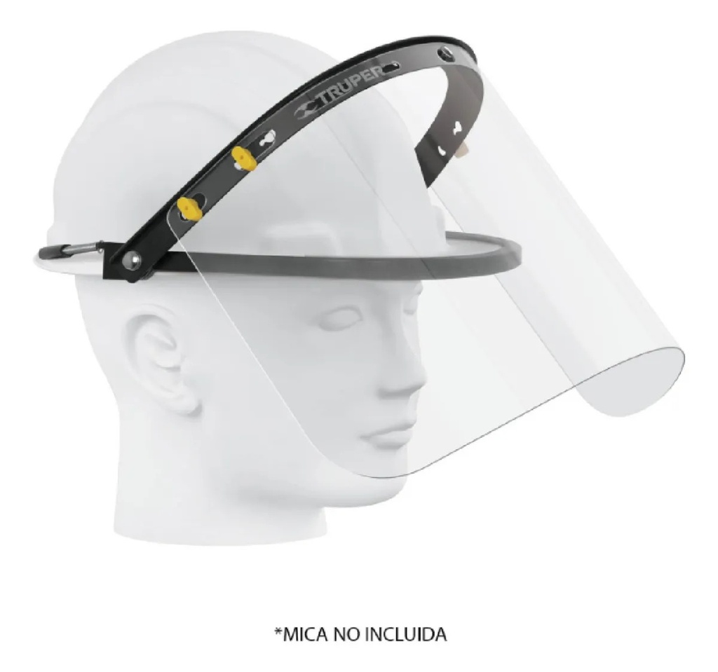 [TR-AC-PF] Adaptador De Protector Facial P/ Casco, Truper 14318 Color Amarillo