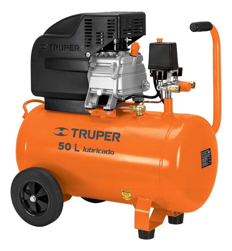 Compresor De Aire Eléctrico Portátil Truper Comp-50lt 50l 2.5hp Naranja 60 Hz
