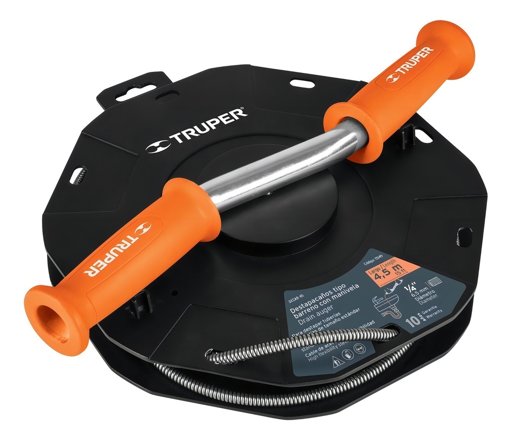 Destapacaños Barreno Con Manivela 1/4' X 4,5mt