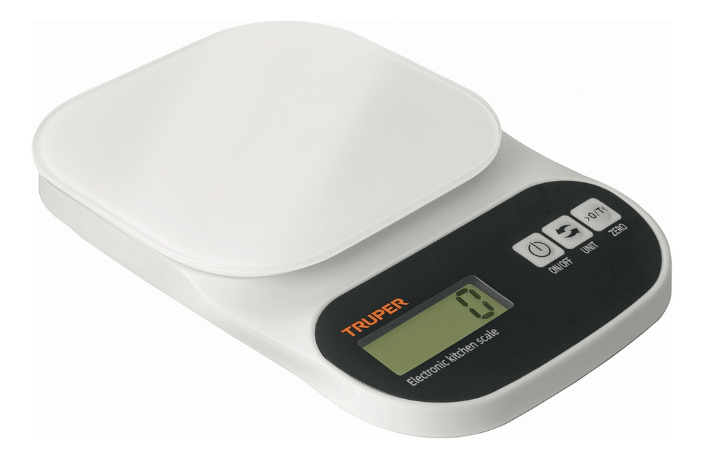 [TR-BASE-5EC] Báscula De Cocina Digital Truper Base-5ec Pesa Hasta 5kg Blanca