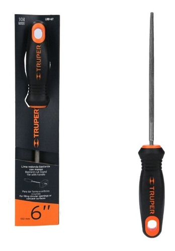 [TR-LRB-6T] Lima Bastarda 6" Redonda Con Mango De Inyeccion - Truper