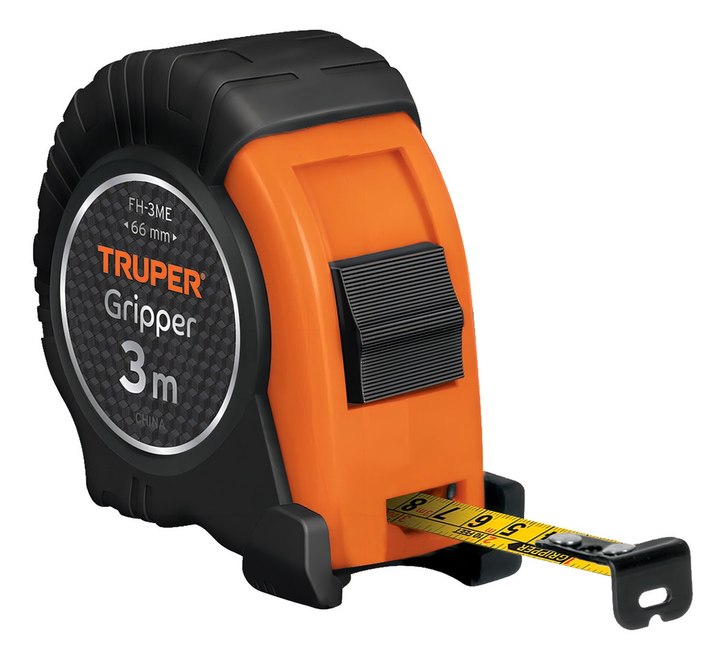 [TR-FH-3ME] Flexómetro Contra Impacto Graduación Métrica Truper 15387