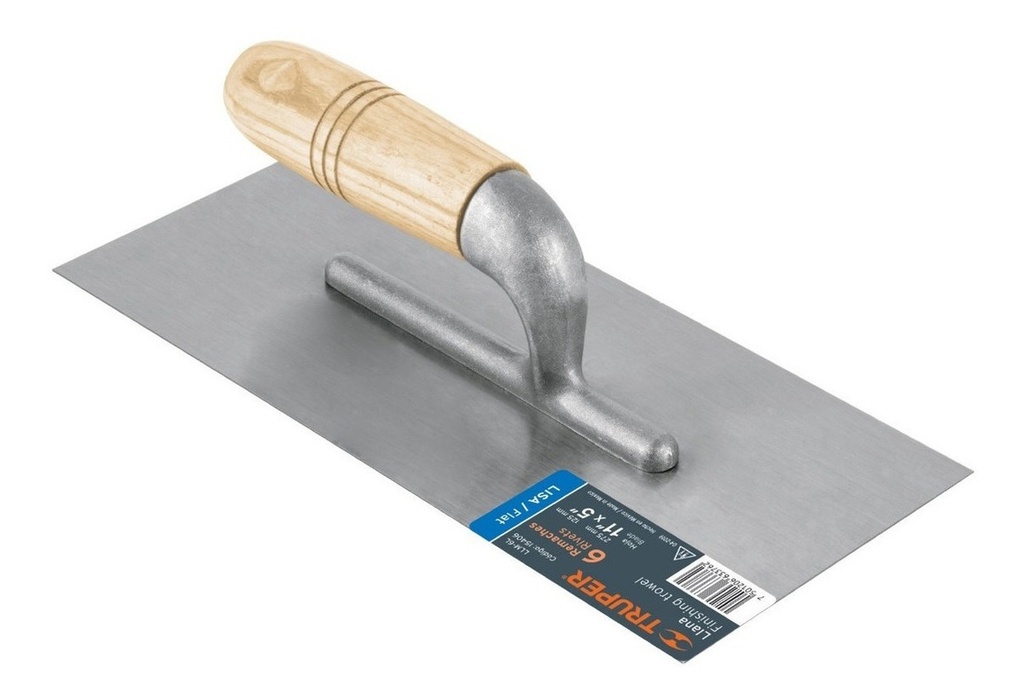[TR-LLM-6L] Llana Mango Madera Canto Recto 6 Remaches 11" Truper 15406